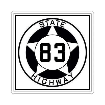 Texas 83 1935 (Texas) (Road Sign) STICKER Vinyl Kiss-Cut Decal 6 Inch White - The Sticker Space