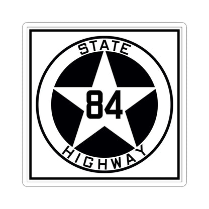 Texas 84 1917 (Texas) (Road Sign) STICKER Vinyl Kiss-Cut Decal 3 Inch White - The Sticker Space
