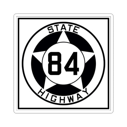 Texas 84 1935 (Texas) (Road Sign) STICKER Vinyl Kiss-Cut Decal 3 Inch White - The Sticker Space