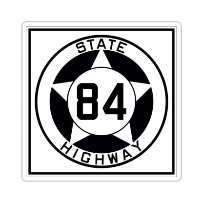 Texas 84 1935 (Texas) (Road Sign) STICKER Vinyl Kiss-Cut Decal 4 Inch White - The Sticker Space