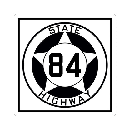 Texas 84 1935 (Texas) (Road Sign) STICKER Vinyl Kiss-Cut Decal 6 Inch White - The Sticker Space