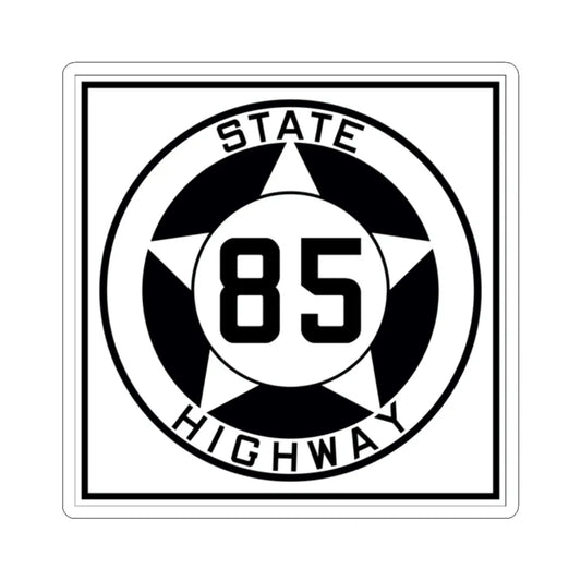 Texas 85 1935 (Texas) (Road Sign) STICKER Vinyl Kiss-Cut Decal 2 Inch White - The Sticker Space