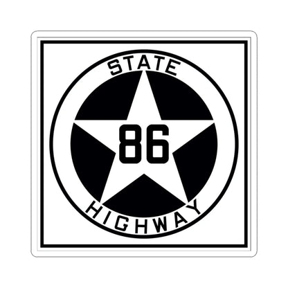 Texas 86 1917 (Texas) (Road Sign) STICKER Vinyl Kiss-Cut Decal 4 Inch White - The Sticker Space