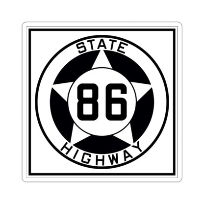 Texas 86 1935 (Texas) (Road Sign) STICKER Vinyl Kiss-Cut Decal 2 Inch White - The Sticker Space