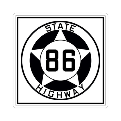 Texas 86 1935 (Texas) (Road Sign) STICKER Vinyl Kiss-Cut Decal 3 Inch White - The Sticker Space