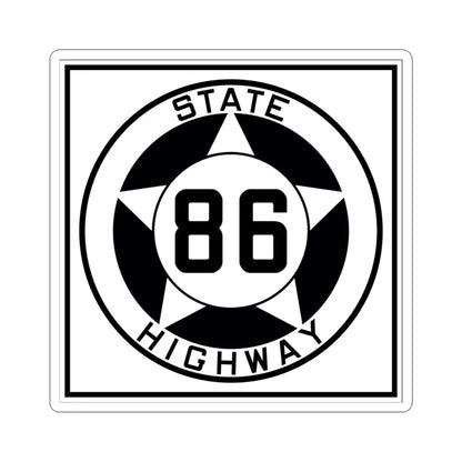 Texas 86 1935 (Texas) (Road Sign) STICKER Vinyl Kiss-Cut Decal 4 Inch White - The Sticker Space