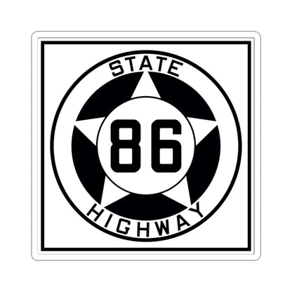 Texas 86 1935 (Texas) (Road Sign) STICKER Vinyl Kiss-Cut Decal 6 Inch White - The Sticker Space