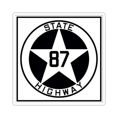 Texas 87 1917 (Texas) (Road Sign) STICKER Vinyl Kiss-Cut Decal 2 Inch White - The Sticker Space