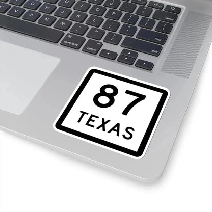 Texas 87 (Texas) (Road Sign) STICKER Vinyl Kiss-Cut Decal - The Sticker Space
