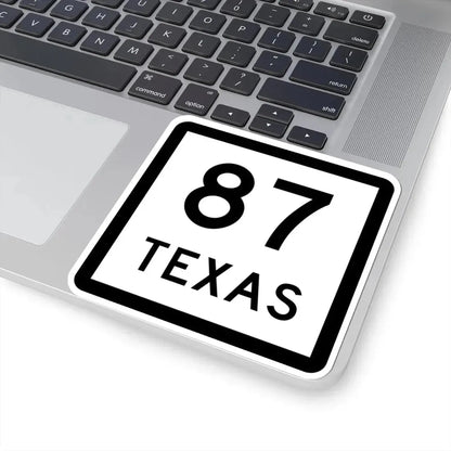 Texas 87 (Texas) (Road Sign) STICKER Vinyl Kiss-Cut Decal - The Sticker Space