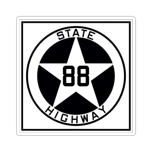 Texas 88 1917 (Texas) (Road Sign) STICKER Vinyl Kiss-Cut Decal 2 Inch White - The Sticker Space