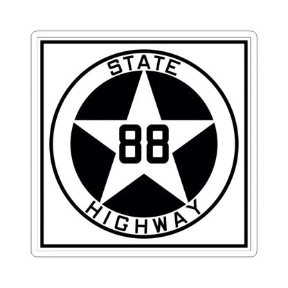 Texas 88 1917 (Texas) (Road Sign) STICKER Vinyl Kiss-Cut Decal 4 Inch White - The Sticker Space