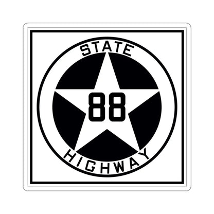 Texas 88 1917 (Texas) (Road Sign) STICKER Vinyl Kiss-Cut Decal 6 Inch White - The Sticker Space