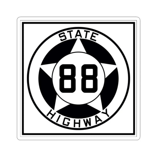 Texas 88 1935 (Texas) (Road Sign) STICKER Vinyl Kiss-Cut Decal 2 Inch White - The Sticker Space