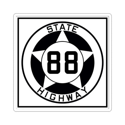Texas 88 1935 (Texas) (Road Sign) STICKER Vinyl Kiss-Cut Decal 4 Inch White - The Sticker Space
