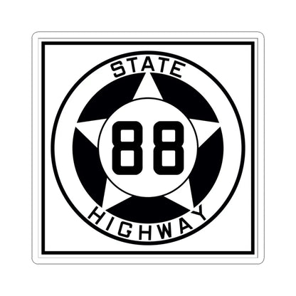 Texas 88 1935 (Texas) (Road Sign) STICKER Vinyl Kiss-Cut Decal 6 Inch White - The Sticker Space