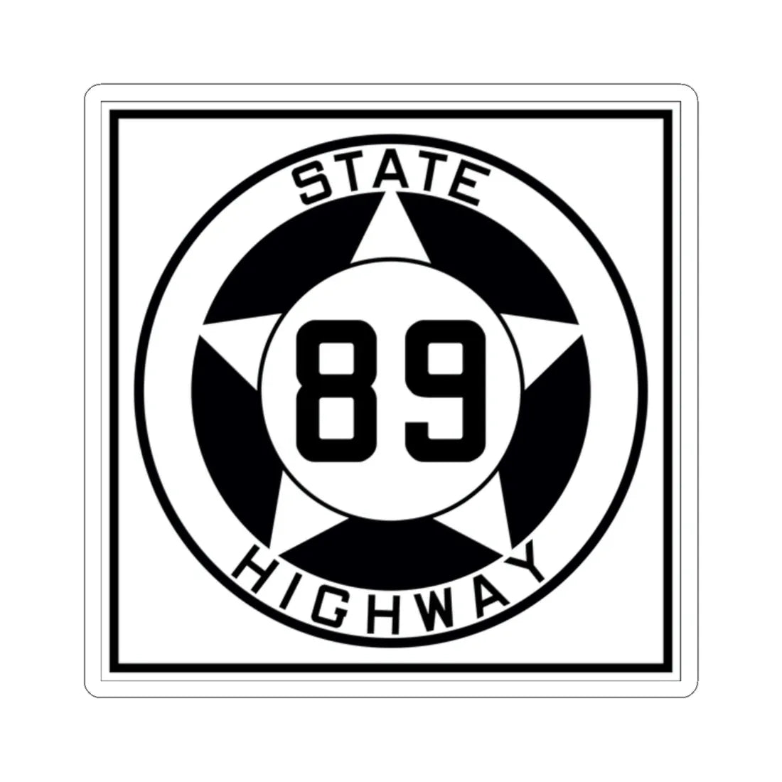 Texas 89 1935 (Texas) (Road Sign) STICKER Vinyl Kiss-Cut Decal 2 Inch White - The Sticker Space