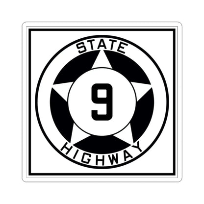 Texas 9 1935 (Texas) (Road Sign) STICKER Vinyl Kiss-Cut Decal 2 Inch White - The Sticker Space