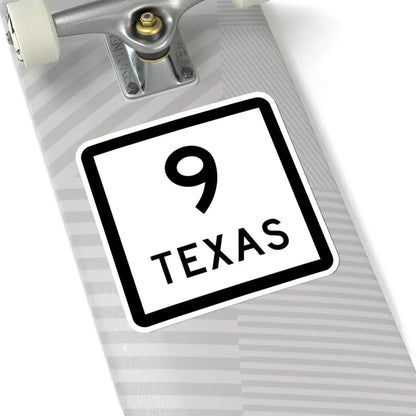 Texas 9 (Texas) (Road Sign) STICKER Vinyl Kiss-Cut Decal - The Sticker Space