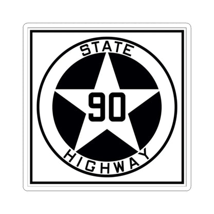 Texas 90 1917 (Texas) (Road Sign) STICKER Vinyl Kiss-Cut Decal 2 Inch White - The Sticker Space