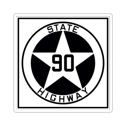 Texas 90 1917 (Texas) (Road Sign) STICKER Vinyl Kiss-Cut Decal 3 Inch White - The Sticker Space