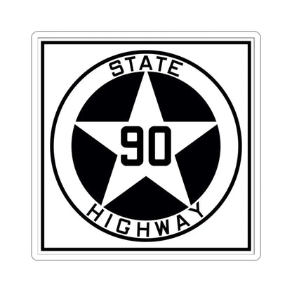 Texas 90 1917 (Texas) (Road Sign) STICKER Vinyl Kiss-Cut Decal 4 Inch White - The Sticker Space