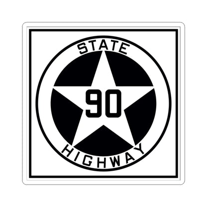 Texas 90 1917 (Texas) (Road Sign) STICKER Vinyl Kiss-Cut Decal 6 Inch White - The Sticker Space