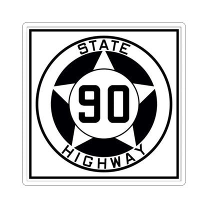 Texas 90 1935 (Texas) (Road Sign) STICKER Vinyl Kiss-Cut Decal 2 Inch White - The Sticker Space