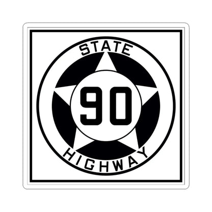Texas 90 1935 (Texas) (Road Sign) STICKER Vinyl Kiss-Cut Decal 3 Inch White - The Sticker Space