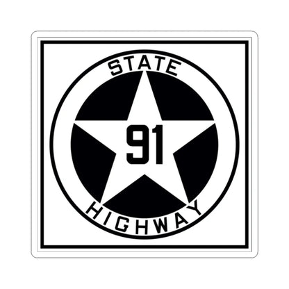 Texas 91 1917 (Texas) (Road Sign) STICKER Vinyl Kiss-Cut Decal 2 Inch White - The Sticker Space