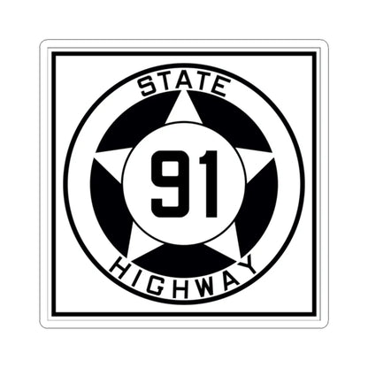 Texas 91 1935 (Texas) (Road Sign) STICKER Vinyl Kiss-Cut Decal 2 Inch White - The Sticker Space