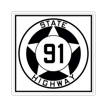 Texas 91 1935 (Texas) (Road Sign) STICKER Vinyl Kiss-Cut Decal 3 Inch White - The Sticker Space
