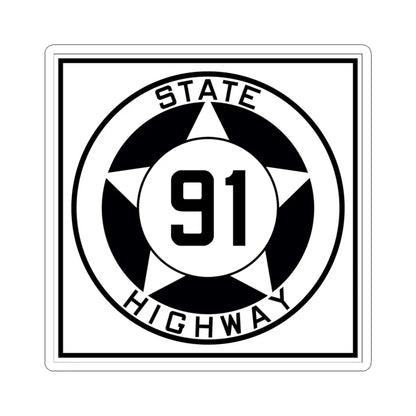 Texas 91 1935 (Texas) (Road Sign) STICKER Vinyl Kiss-Cut Decal 4 Inch White - The Sticker Space
