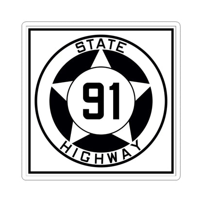 Texas 91 1935 (Texas) (Road Sign) STICKER Vinyl Kiss-Cut Decal 6 Inch White - The Sticker Space