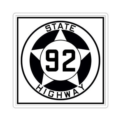 Texas 92 1935 (Texas) (Road Sign) STICKER Vinyl Kiss-Cut Decal 2 Inch White - The Sticker Space