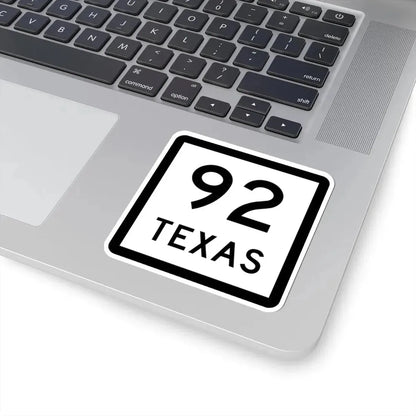 Texas 92 (Texas) (Road Sign) STICKER Vinyl Kiss-Cut Decal - The Sticker Space