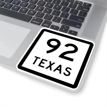 Texas 92 (Texas) (Road Sign) STICKER Vinyl Kiss-Cut Decal - The Sticker Space