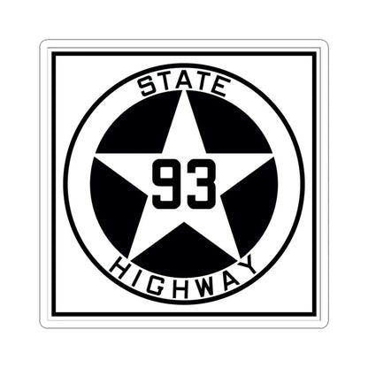 Texas 93 1917 (Texas) (Road Sign) STICKER Vinyl Kiss-Cut Decal 4 Inch White - The Sticker Space