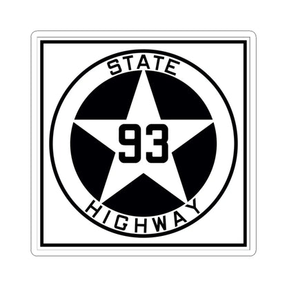 Texas 93 1917 (Texas) (Road Sign) STICKER Vinyl Kiss-Cut Decal 6 Inch White - The Sticker Space