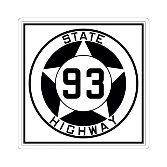 Texas 93 1935 (Texas) (Road Sign) STICKER Vinyl Kiss-Cut Decal 2 Inch White - The Sticker Space