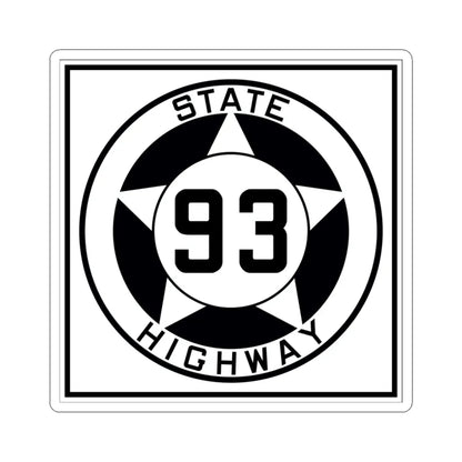 Texas 93 1935 (Texas) (Road Sign) STICKER Vinyl Kiss-Cut Decal 3 Inch White - The Sticker Space