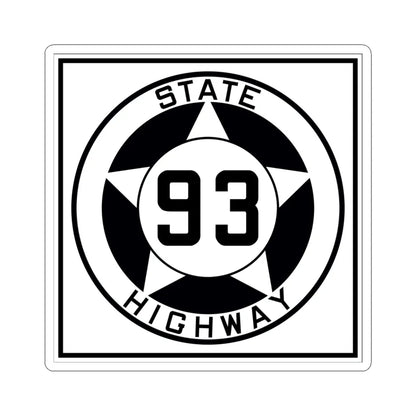 Texas 93 1935 (Texas) (Road Sign) STICKER Vinyl Kiss-Cut Decal 6 Inch White - The Sticker Space