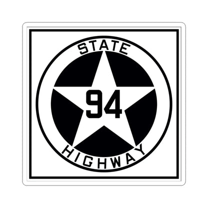 Texas 94 1917 (Texas) (Road Sign) STICKER Vinyl Kiss-Cut Decal 4 Inch White - The Sticker Space
