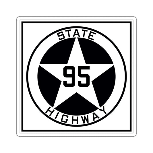Texas 95 1917 (Texas) (Road Sign) STICKER Vinyl Kiss-Cut Decal 2 Inch White - The Sticker Space