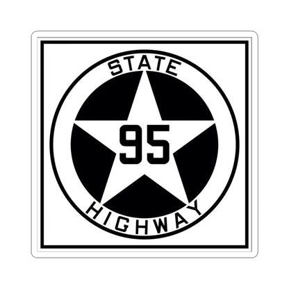 Texas 95 1917 (Texas) (Road Sign) STICKER Vinyl Kiss-Cut Decal 4 Inch White - The Sticker Space
