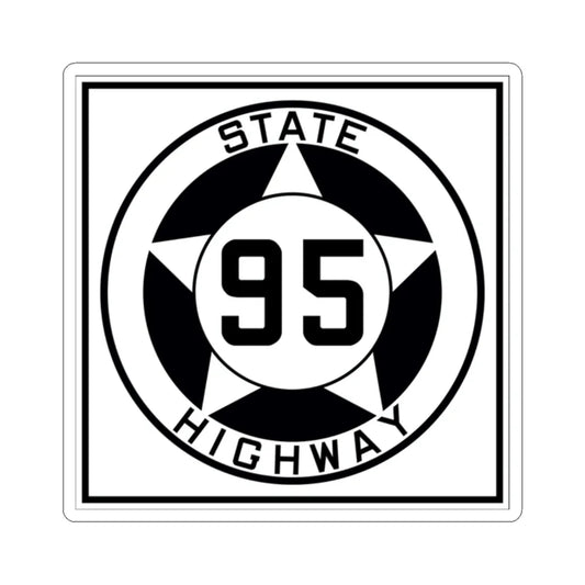 Texas 95 1935 (Texas) (Road Sign) STICKER Vinyl Kiss-Cut Decal 2 Inch White - The Sticker Space