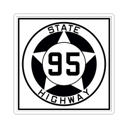 Texas 95 1935 (Texas) (Road Sign) STICKER Vinyl Kiss-Cut Decal 4 Inch White - The Sticker Space