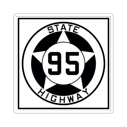 Texas 95 1935 (Texas) (Road Sign) STICKER Vinyl Kiss-Cut Decal 6 Inch White - The Sticker Space