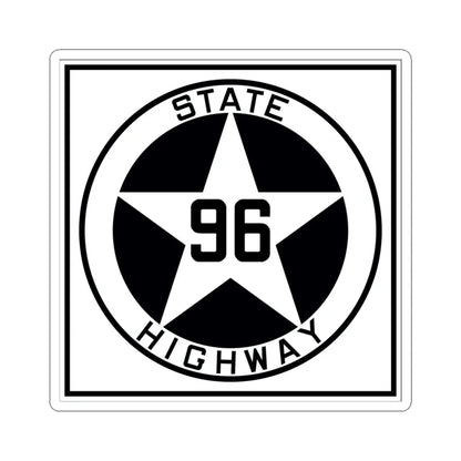 Texas 96 1917 (Texas) (Road Sign) STICKER Vinyl Kiss-Cut Decal 4 Inch White - The Sticker Space