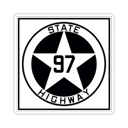 Texas 97 1917 (Texas) (Road Sign) STICKER Vinyl Kiss-Cut Decal 2 Inch White - The Sticker Space